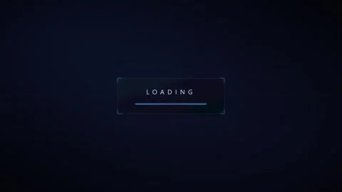 Futuristic digital loading bar animation with glowing hud interface progress Stock Footage 337560844