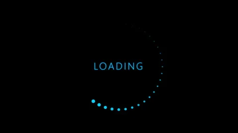 Futuristic Digital Loading Indicator with Glowing Blue HUD Interface Vídeos de archivo 342324092