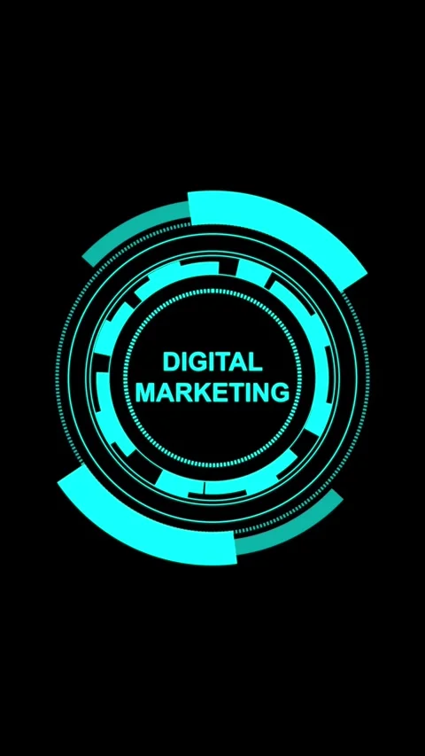 Futuristic Digital Marketing Interface Stock Footage 337461399