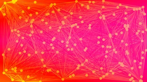 Futuristic digital matrix background, interconnected nodes, green energy flow Stock Footage 336507802
