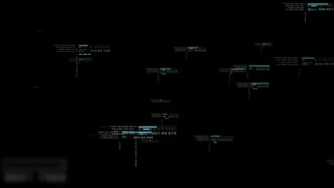 Futuristic Digital Matrix Floating Data Stock Footage 106022020