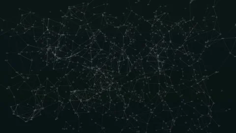 Futuristic Digital mesh dots dark background, Wave data transfer technology Stock Footage 278303445