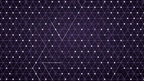 Futuristic digital network from connected triangle grid lines and nodes, ideal Stock Footage 344914953