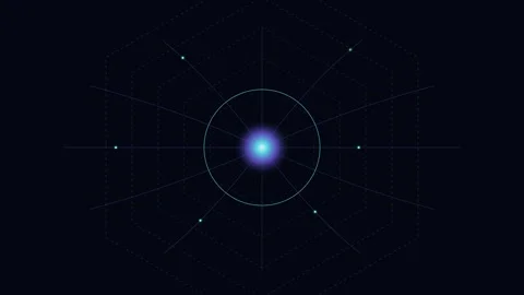 Futuristic digital network connection background with glowing blue purple l.. Video stock 345547490