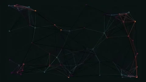 Futuristic digital network connection mapping abstract technology visualizati Stock Footage 337161639