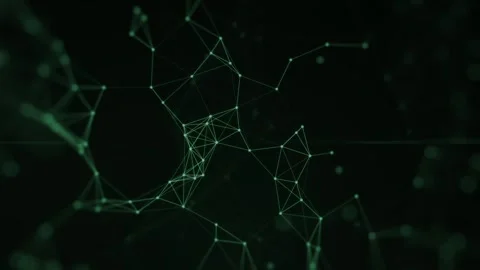 Futuristic Digital Network Connections and Data Flow Animation Stock Footage 301554761