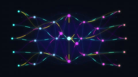 Futuristic digital network data connection abstract background motion graphic Stock Footage 347246033