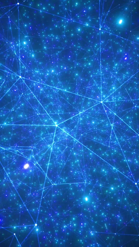 Futuristic digital network grid Vidéo 325986477