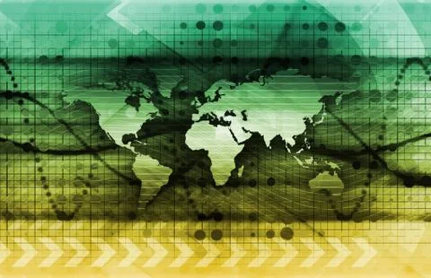 Futuristic digital network Stock Illustration