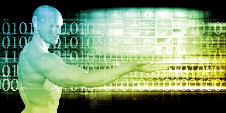 Futuristic Digital Network Stock Illustration