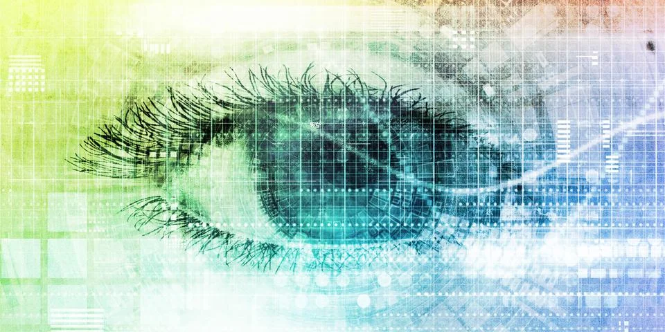 Futuristic Digital Network Stock Illustration