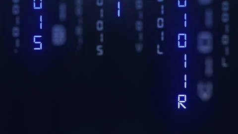 Futuristic digital numbers streams Video stock 144333934