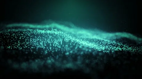 Futuristic Digital Particle Wave Animation. Digital Data Technology Concept. Stock Footage 171678765