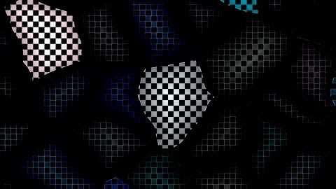 Futuristic digital particles form a grid of light lines that spread Stock-Footage 327396138