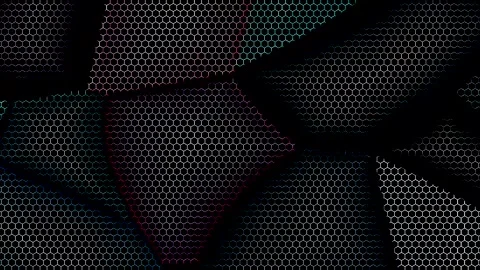 Futuristic digital particles form a grid of light lines that spread Stock Footage 327803442