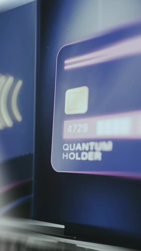 Futuristic digital payment card design Stock Footage 335493877