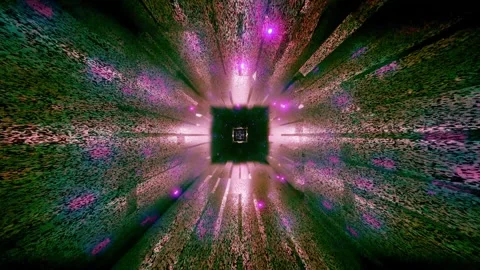 Futuristic Digital Portal with Sci-Fi Light Effects Stock Footage 303140435