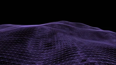 Futuristic Digital Purple Particles Wave Background. Data Flow. NFT Metaverse. Vídeos de archivo 188705106