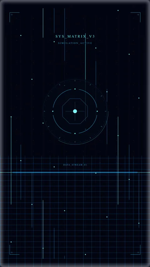 Futuristic digital radar animation with scanning ui circles, interface tech.. Stock Footage 348336700