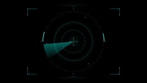 Futuristic digital radar hud interface scanning loop high-tech cyber securi.. Stock Footage 337564984