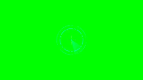 Futuristic digital radar interface with circular scanning animation isolated Stock-Footage 340904263