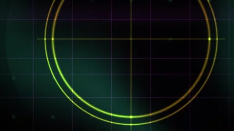 Futuristic Digital Radar Interface Scanning Motion Graphics Background. Stock Footage 341806616
