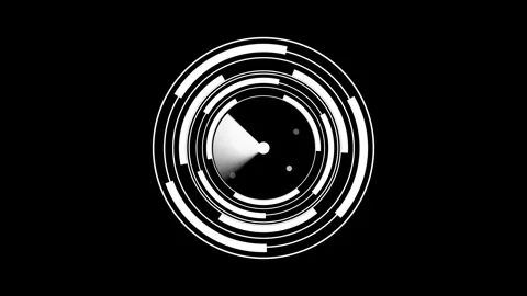 Futuristic digital scanner animation, modern radar scanning, seamless loopa.. 動画素材 331365848