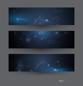 Futuristic digital science technology concept for web banner Stock Illustration