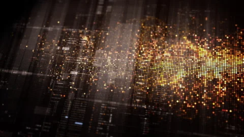 Futuristic digital screen matrix Background Stock Footage 312450961