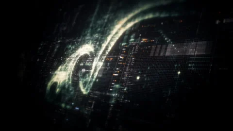 Futuristic digital screen matrix Background Stock Footage 312452166