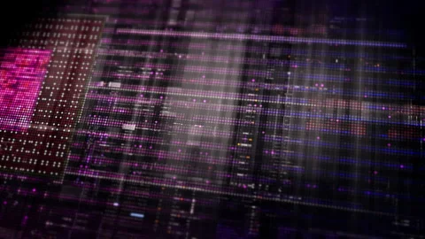 Futuristic digital screen matrix Background Stock Footage 312452180