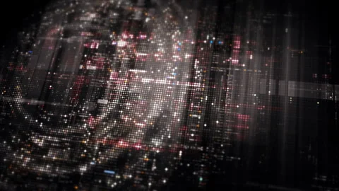 Futuristic digital screen matrix Background Stock Footage 312452195