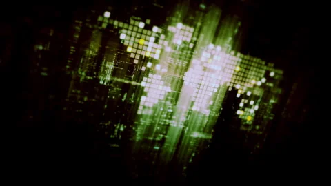 Futuristic digital screen matrix Background Stock Footage 314378774