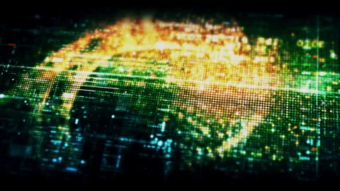 Futuristic digital screen matrix Background Stock Footage 318998846