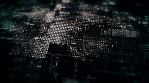 Futuristic digital screen matrix Background Stock Footage 318998851