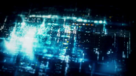 Futuristic digital screen matrix Background Stock Footage 318998873