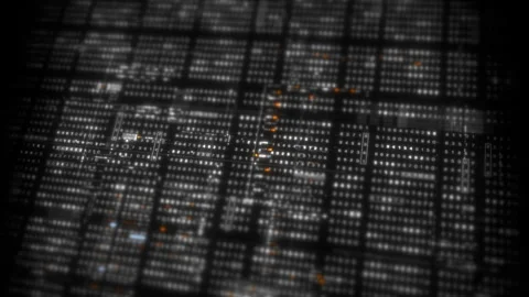 Futuristic digital screen matrix Background Stock Footage 318998894