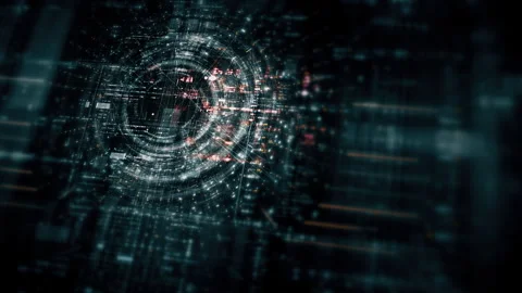 Futuristic digital screen matrix Background Stock Footage 319006059