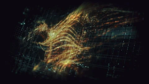 Futuristic digital screen matrix Background Stock Footage 319006069