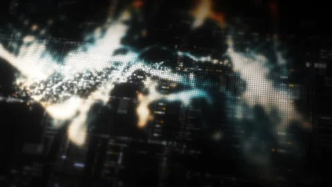 Futuristic digital screen matrix Background Stock Footage 319006071
