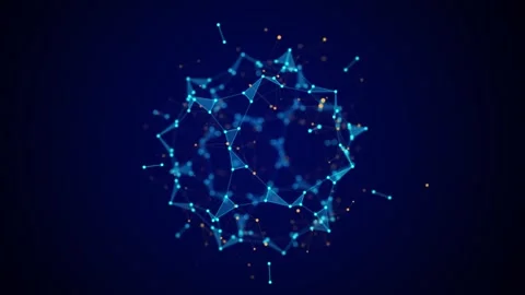 Futuristic digital shape in cyberspace Stock Footage 316213547