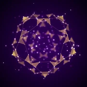 Futuristic digital shape 스톡 일러스트