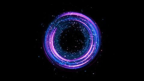 Futuristic Digital shockwave, Blue digital technology shockwave Science technolo Stock Footage 341913623
