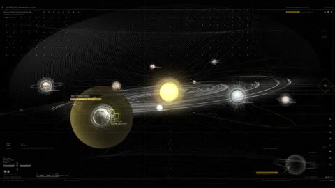 Futuristic Digital Space Animation Stock Footage 194403033