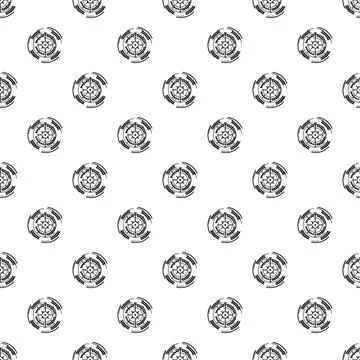 Futuristic digital target aiming pattern seamless background Illustrazione stock