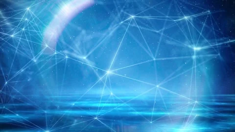 Futuristic Digital Tech Visualization, Seamless Looping Plexus Motion Video stock 311041941