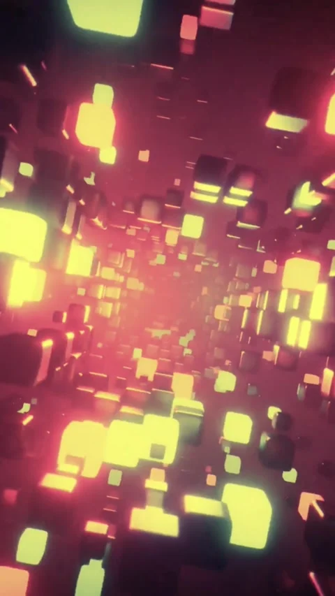 Futuristic digital technology background with glowing rectangular shapes for Stock Footage 347484616