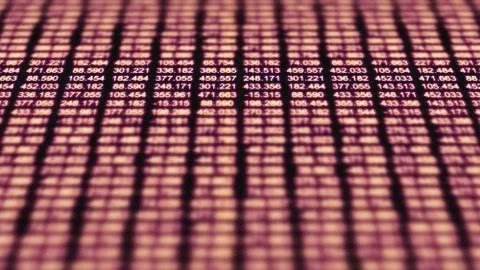 Futuristic Digital Technology Data Grid Screen Display Stock-Illustration