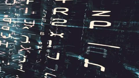 Futuristic Digital Technology Data Screen Abstraction Stock Illustration