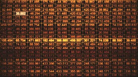 Futuristic Digital Technology Data Ticker Screen Display Illustrazione stock